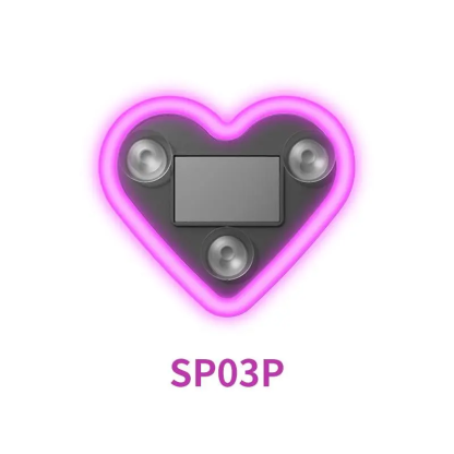 Luz de neón LED solar para pilar C con forma de corazón — Decoración interior de automóvil ecológica e inalámbrica (9,57 mm x 8,42 mm x 15,36 mm) — Diseño moderno y elegante