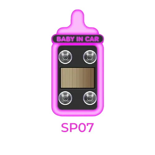 Luz de neón LED solar para pilar C con forma de corazón — Decoración interior de automóvil ecológica e inalámbrica (9,57 mm x 8,42 mm x 15,36 mm) — Diseño moderno y elegante