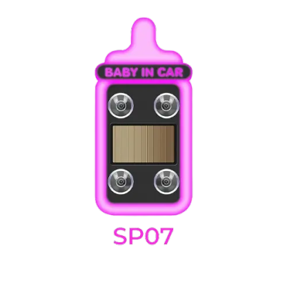 Luz de neón LED solar para pilar C con forma de corazón — Decoración interior de automóvil ecológica e inalámbrica (9,57 mm x 8,42 mm x 15,36 mm) — Diseño moderno y elegante