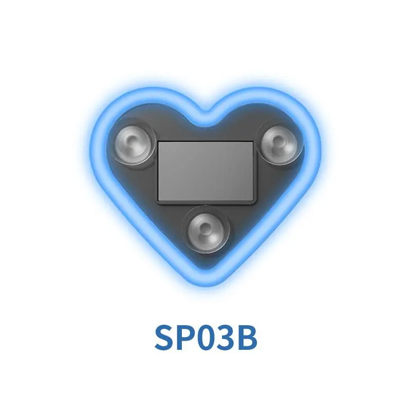 Luz de neón LED solar para pilar C con forma de corazón — Decoración interior de automóvil ecológica e inalámbrica (9,57 mm x 8,42 mm x 15,36 mm) — Diseño moderno y elegante