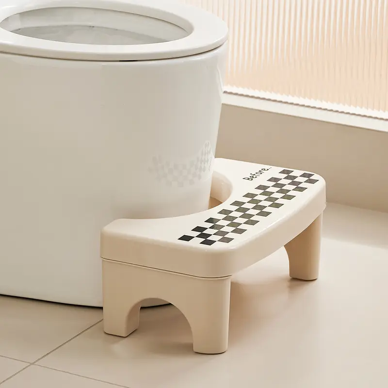  Taburete para inodoro de baño (adultos) — 1 taburete portátil de plástico — Escalón auxiliar antideslizante para el baño — Regalo para el Día del Padre