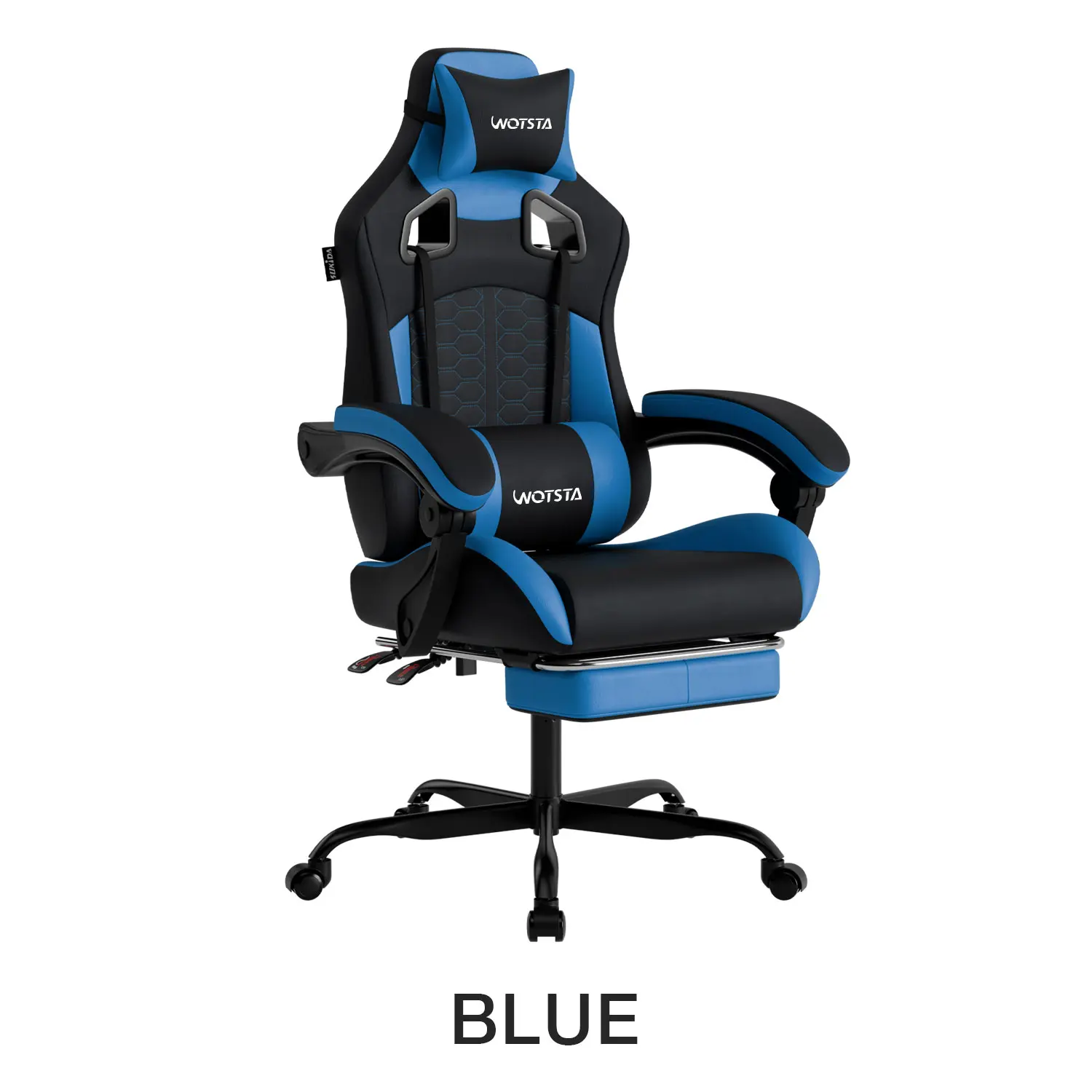 Silla de oficina y gaming, equipada con un cómodo soporte lumbar de espuma viscoelástica y reposacabezas; el respaldo de la silla puede ajustarse a un ángulo de inclinación de 90° a 135°. Silla de trabajo ergonómica, giratoria, con ruedas y respaldo de ma