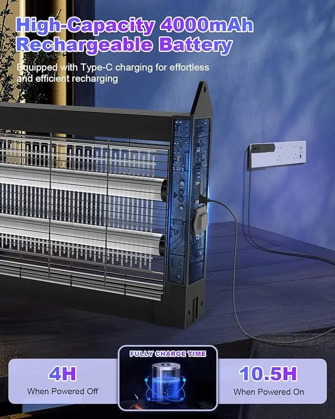 ZeChuan — Matamosquitos solar para exteriores, impermeable y electrónico