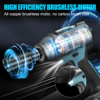 Llave de impacto inalámbrica de 750 N·m, pistola de impacto inalámbrica totalmente metálica con 2 baterías de 3.0 Ah, llave de impacto eléctrica 3 en 1 con 5 vasos, llave de impacto de 1/2 pulgada de alto par.