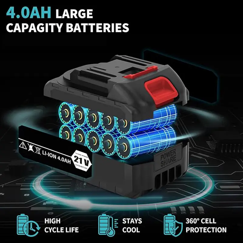 Llave de impacto inalámbrica de 750 N·m, pistola de impacto inalámbrica totalmente metálica con 2 baterías de 3.0 Ah, llave de impacto eléctrica 3 en 1 con 5 vasos, llave de impacto de 1/2 pulgada de alto par.