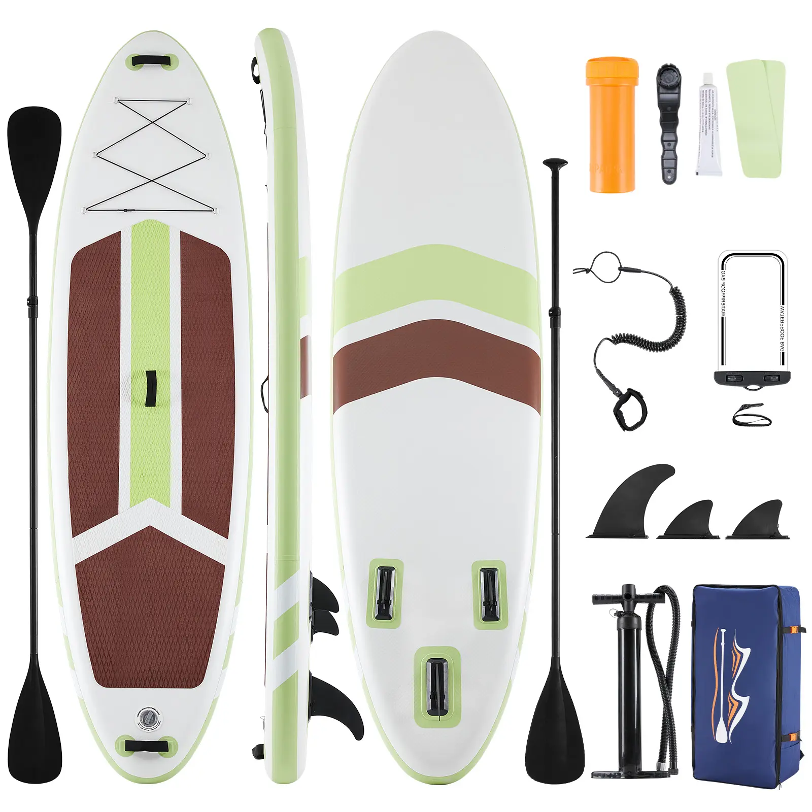 Tabla de Stand Up Paddle Hinchable Premium con Remo 2 en 1, Diseño Ancho y Estable, y Superficie Antideslizante y Cómoda para Adultos y Jóvenes
