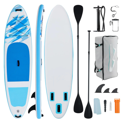Tabla de Stand Up Paddle Hinchable Premium con Remo 2 en 1, Diseño Ancho y Estable, y Superficie Antideslizante y Cómoda para Adultos y Jóvenes