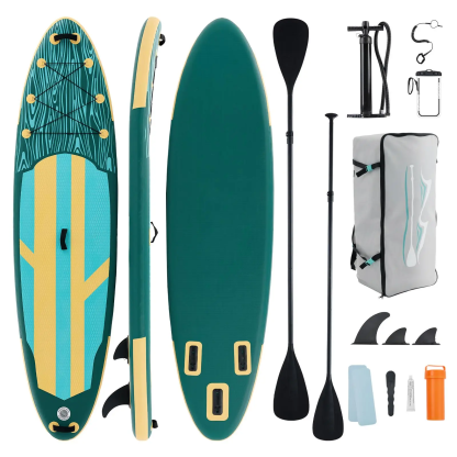 Tabla de Stand Up Paddle Hinchable Premium con Remo 2 en 1, Diseño Ancho y Estable, y Superficie Antideslizante y Cómoda para Adultos y Jóvenes