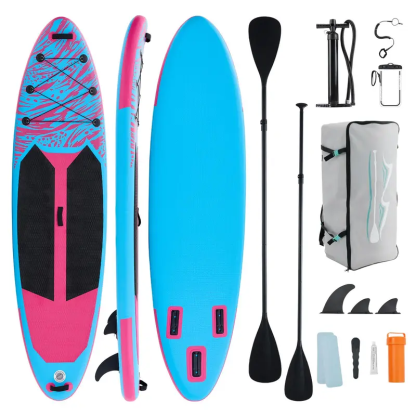 Tabla de Stand Up Paddle Hinchable Premium con Remo 2 en 1, Diseño Ancho y Estable, y Superficie Antideslizante y Cómoda para Adultos y Jóvenes