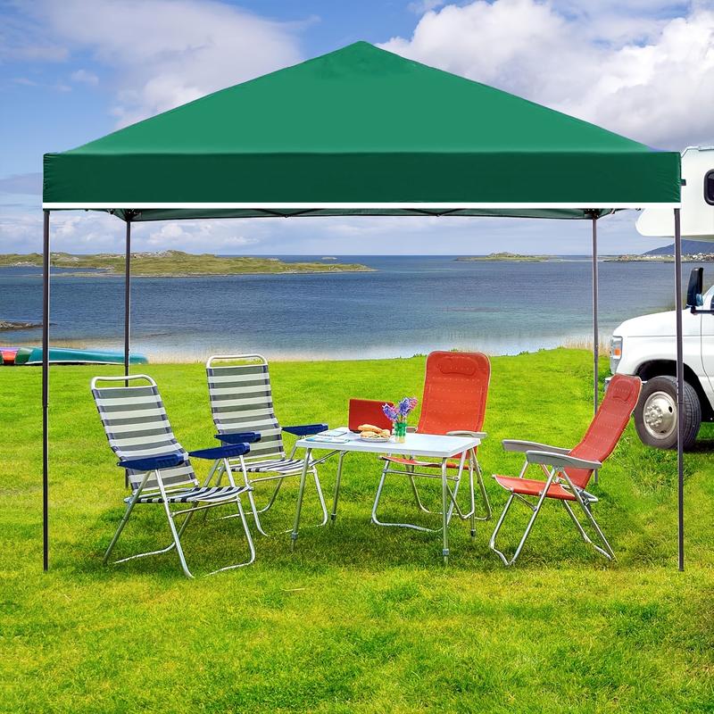 Carpa plegable de 10 x 10, refugio portátil comercial emergente, toldo para exteriores resistente a la lluvia y al sol, adecuado para reuniones familiares, fiestas y actividades al aire libre.