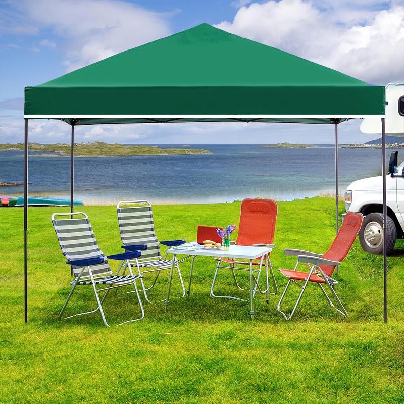 Carpa plegable de 10 x 10, refugio portátil comercial emergente, toldo para exteriores resistente a la lluvia y al sol, adecuado para reuniones familiares, fiestas y actividades al aire libre.