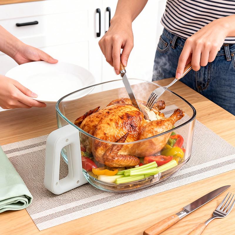 Freidora de aire de vidrio de 4.5 cuartos de galón (4.5 cuartos de galón), cesta libre de PFAS y apta para lavavajillas, pantalla táctil con 8 ajustes preestablecidos, vista de 360° para cocinar comidas saludables en minutos.
