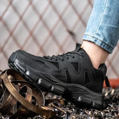 Zapatos de seguridad para mujer con puntera de acero y protección antipinchazos de material Kevlar, ligeros, antideslizantes, botas de trabajo industriales con diseño apto para todo tipo de clima.