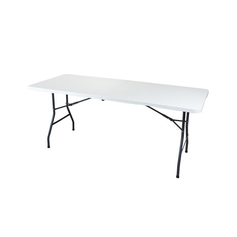 Mesa Plegable Bolzano Blanca Tipo Portafolio – 180 cm