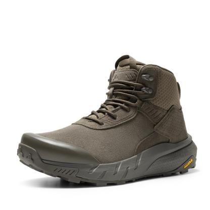 Botas de trabajo tácticas militares impermeables para hombre, de caña alta con protección para el tobillo, fabricadas con tejido duradero y transpirable, ideales para uso en exteriores e interiores. Calzado de seguridad negro.