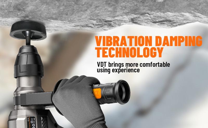 DOVAMAN RH15A 1-9/16'' SDS-Plus Rotary Hammer Drill, 4 Functions in One Knob, Safety Clutch, 6 Speeds, 4350BPM / 900RPM, Fit for Concrete, Wood, Steel