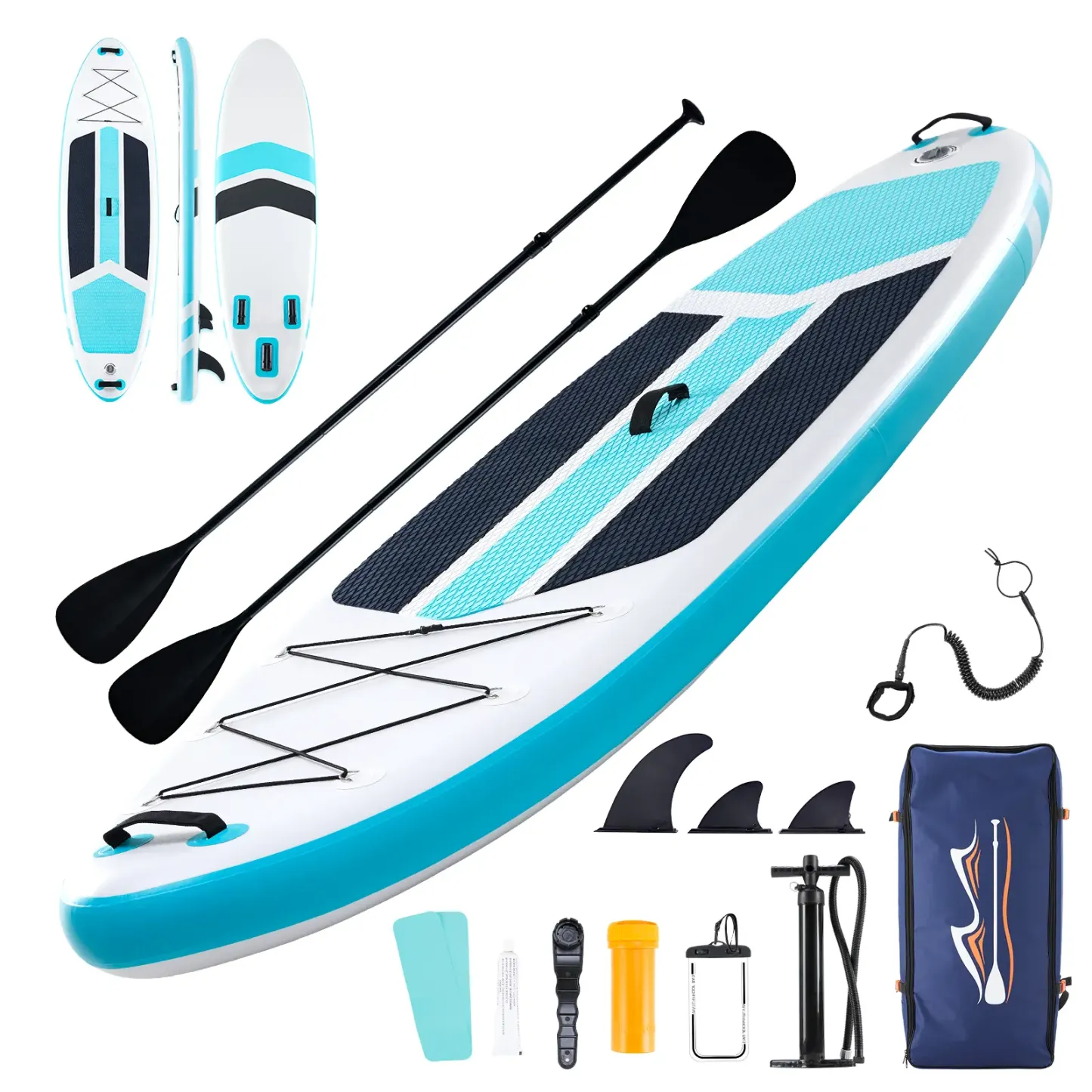 Tabla de Stand Up Paddle Hinchable Premium con Remo 2 en 1, Diseño Ancho y Estable, y Superficie Antideslizante y Cómoda para Adultos y Jóvenes