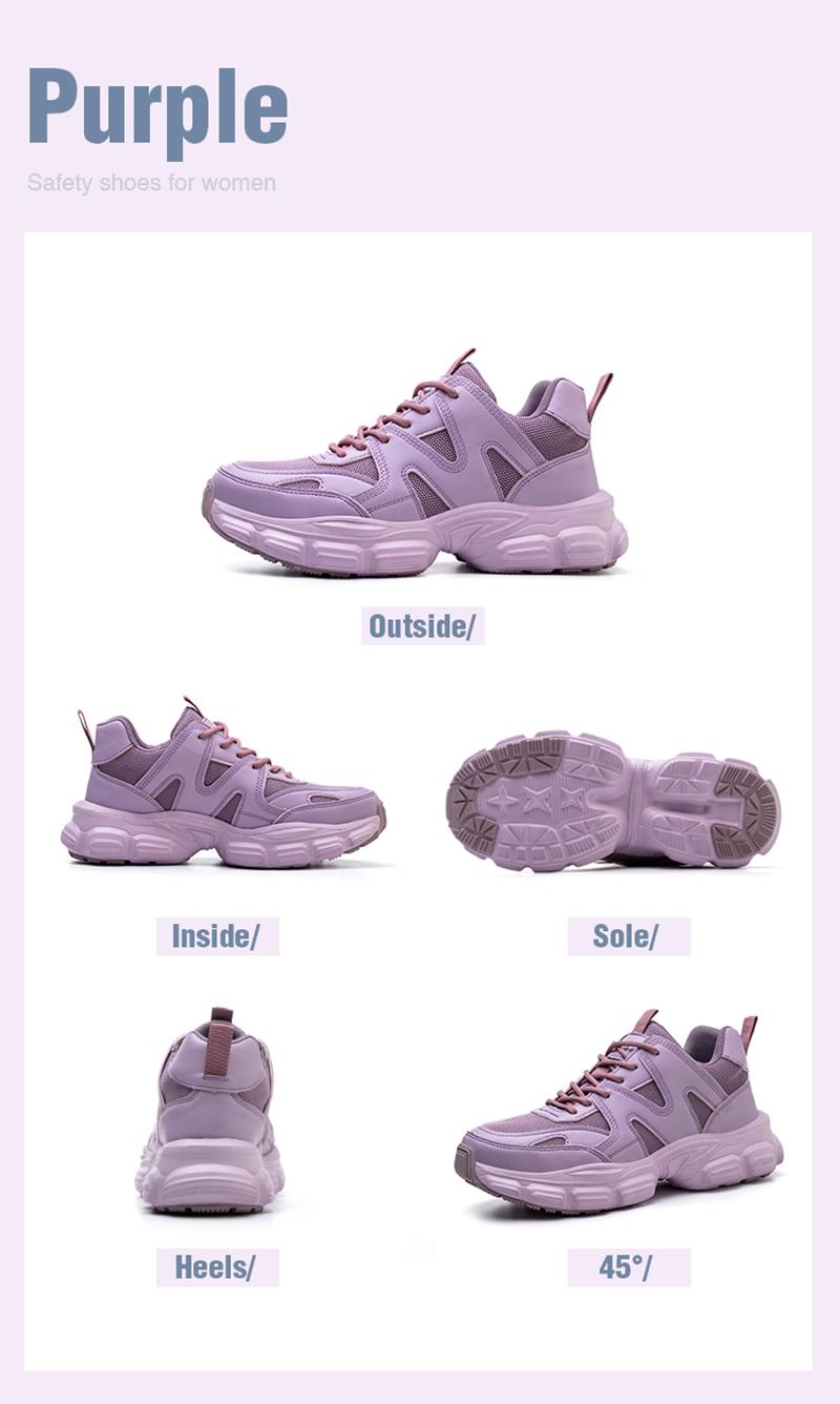 Women's Safety Shoes with Steel Toe Protection & Puncture Resistance Kevlar Material Lightweight Slip-Resistant Industrial Work Boots All-Weather Design
