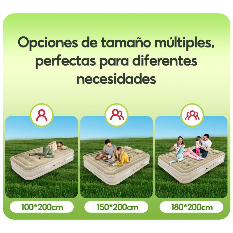Colchón Inflable Individual Bomba De Aire Eléctrica Cama