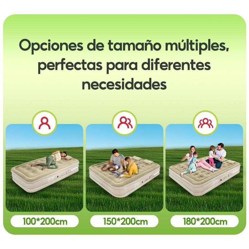 Colchón Inflable Individual Bomba De Aire Eléctrica Cama
