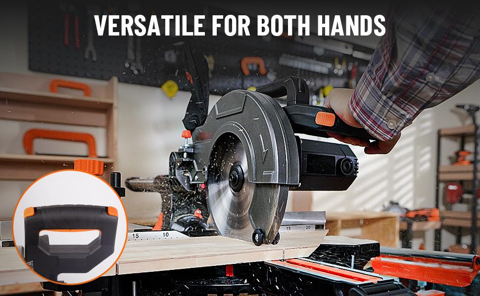 DOVAMAN 10in 15A Single Bevel Sliding Miter Saw, w/3 Blades, 4500/3200RPM, Max Cut 3.5x13.4in, 9 Positive Stops for Wood, PVC or Soft Metal