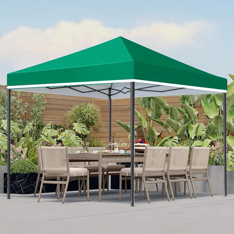 Carpa plegable de 10 x 10, refugio portátil comercial emergente, toldo para exteriores resistente a la lluvia y al sol, adecuado para reuniones familiares, fiestas y actividades al aire libre.