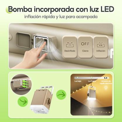 Colchón Inflable Individual Bomba De Aire Eléctrica Cama