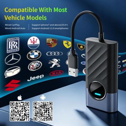 2026 Los adaptadores inalámbricos de carplay aibox admiten la aplicación Netflix / YouTube / tiktok para reproducir vídeos en la pantalla del automóvil (no admiten vehículos con carplay inalámbrico incorporado), versión avanzada 4G + 32G, funcionamiento e