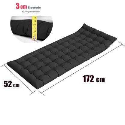 Silla de playa plegable con respaldo acolchado y ajuste en 5 posiciones, adecuada para acampadas al aire libre y uso en interiores.