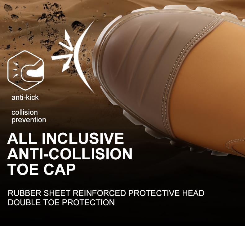Lightweight steel toe brown anti slip work shoes - splash proof, smash proof, puncture proof, breathable safety shoes Lightweight steel toe brown anti slip work shoes - splash proof, smash proof, puncture proof, breathable safety shoes