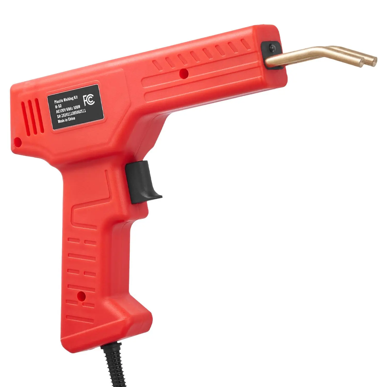 Soldador de plástico, pistola de soldadura de plástico de 100 W con 800 grapas calientes, pistola de soldadura profesional con grapas calientes, kit de reparación de parachoques de plástico con luz LED para kayak, juguetes y reparación de grietas de plást