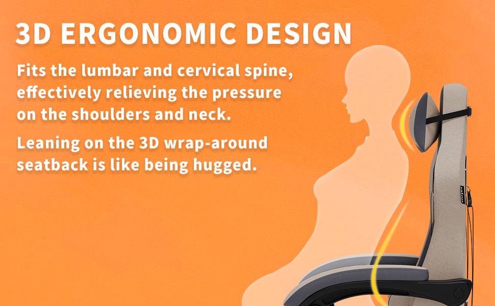 WOTSTA office gaming chair, equipped with comfortable memory foam lumbar support and headrest, office chair backrest can be adjusted to a tilt angle of 90&deg;-135&deg;,Mesh Swivel Rolling Task Chair Furniture Ergonomic