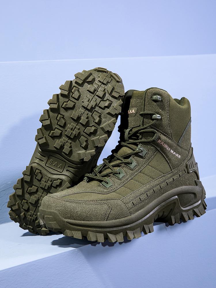 Men's All-Weather All-Terrain High-Top Round Toe Lightweight Breathable Slip-Resistant Outdoor Sports Boots for Mountaineering Trekking Work Tactical Activities fashion outdoor shoe hikingshoes trekking  boots jungle