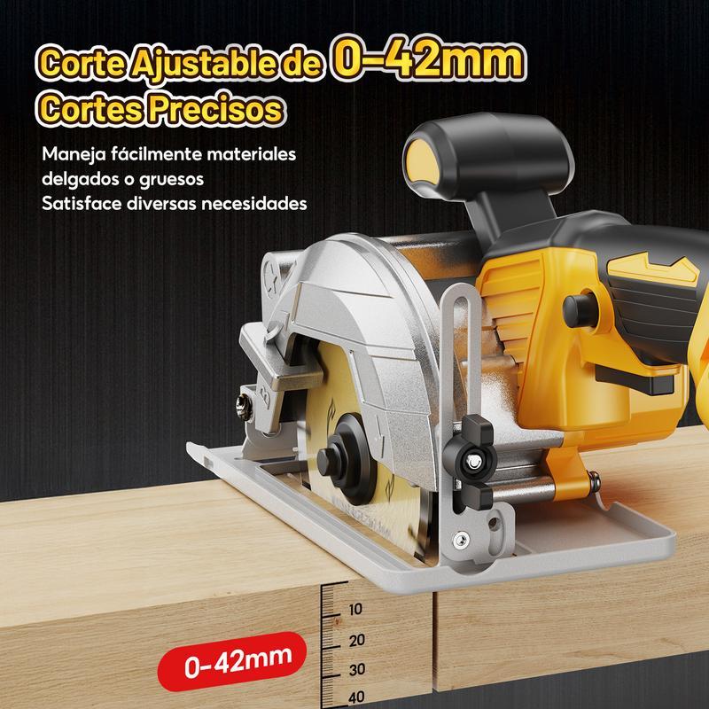 Sierra Circular Inalámbrica de 5 Pulgadas Con Mango