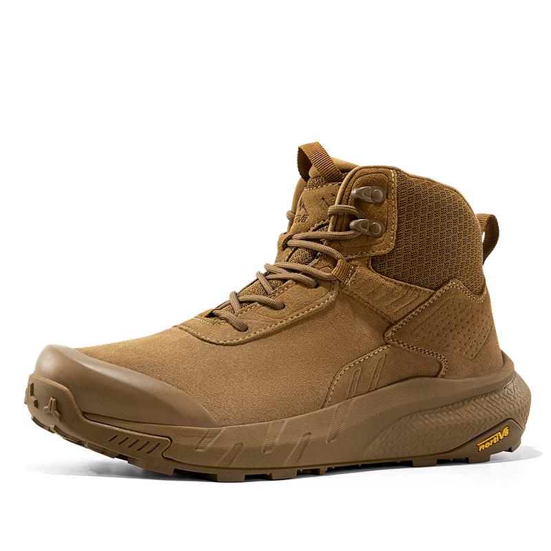 Botas de trabajo tácticas militares impermeables para hombre, de caña alta con protección para el tobillo, fabricadas con tejido duradero y transpirable, ideales para uso en exteriores e interiores. Calzado de seguridad negro.