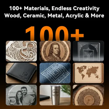 Grabadora láser plegable Artilume T1: no requiere montaje, portátil para usar en cualquier lugar, velocidad de movimiento de 10.000 mm/min, precisión de 0,01 mm y área de trabajo de 200 × 150 mm para madera, cuero, acrílico y metal recubierto — Ideal para