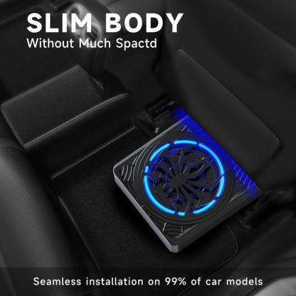 Subwoofer Ultra Delgado de 10" 1200W para Auto con Amplificador Integrado, Luz LED Azul, Control de Bajos Independiente, Aluminio Fundido, para Camioneta/SUV/Jeep