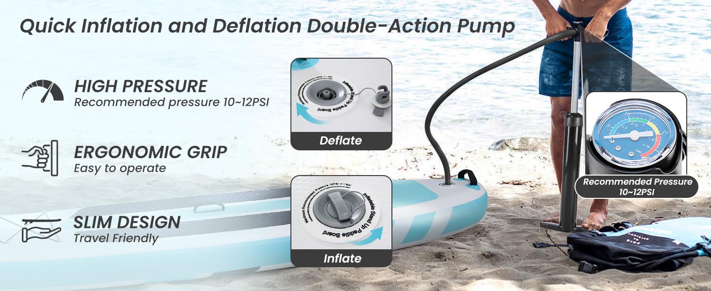 Sweet Furniture S -Premium SUP Inflatable Stand Up Paddle Board with 2-in-1 Paddle, Wide Stable Design, Non-Slip Comfort Deck for Adults & Youth