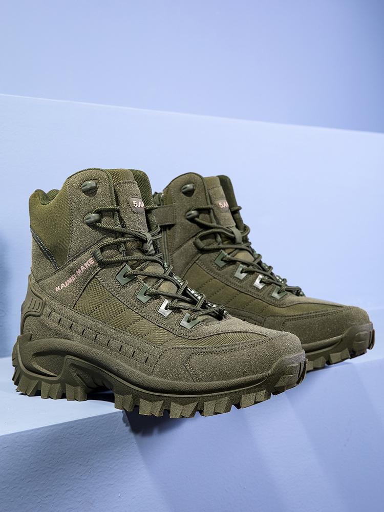 Men's All-Weather All-Terrain High-Top Round Toe Lightweight Breathable Slip-Resistant Outdoor Sports Boots for Mountaineering Trekking Work Tactical Activities fashion outdoor shoe hikingshoes trekking  boots jungle