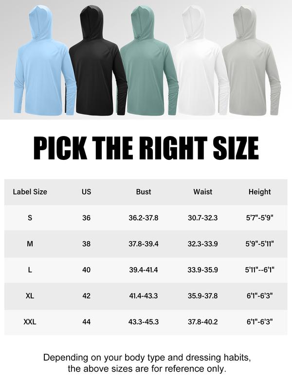 Conjunto deportivo de manga larga con capucha para hombre (paquete de 5) - Camisetas de running de secado rápido con aberturas para los pulgares