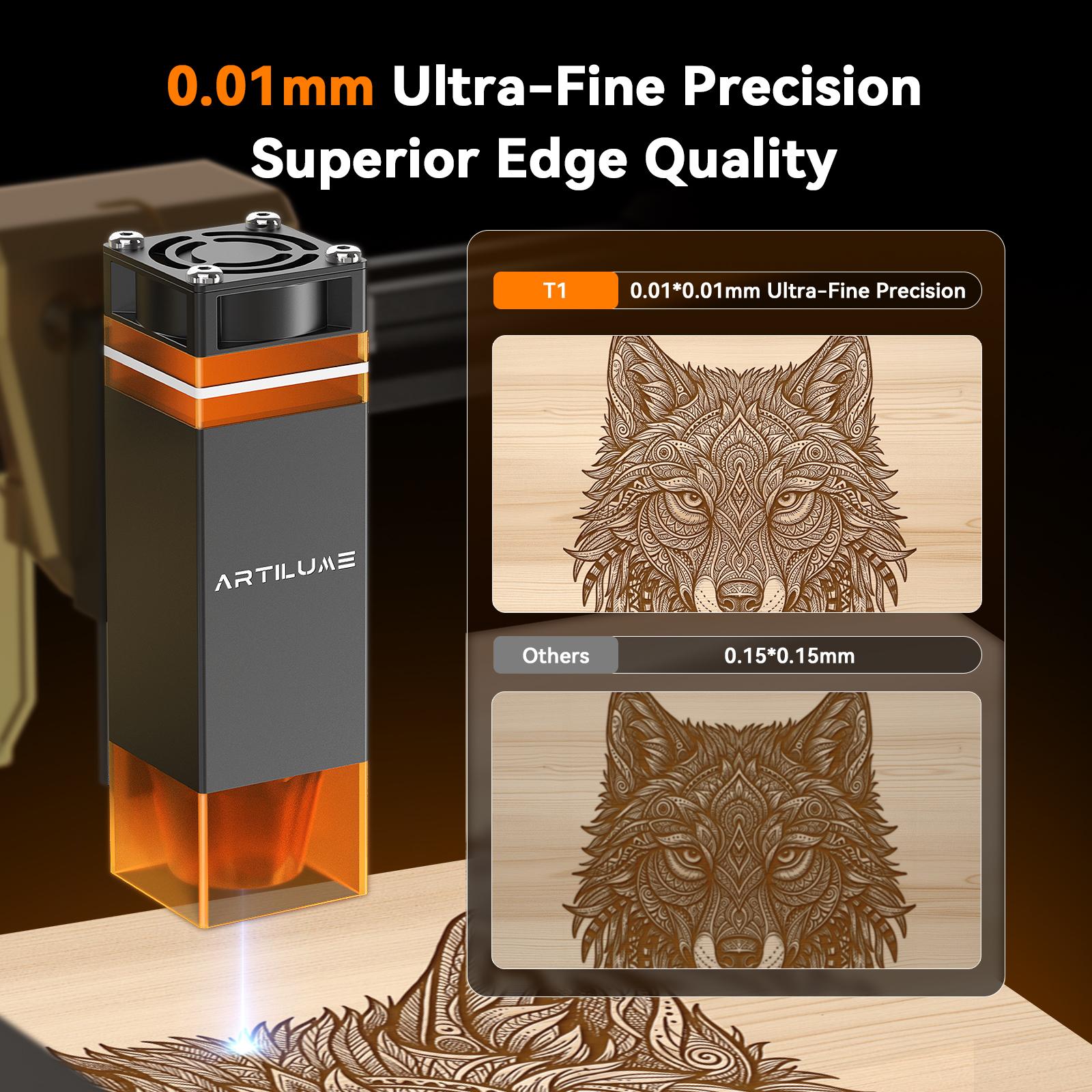 Artilume T1 Foldable Laser Engraver, No Assembly Required, Portable Use Anywhere, 10000mm/min Movement Speed, 0.01mm Accuracy, 200×150mm Working Area for Wood, Leather, Acrylic, and Coated Metal — Ideal for DIY & Small Businesses Artilume T1 Foldable Laser Engraver, No Assembly Required, Portable Use Anywhere, 10000mm/min Movement Speed, 0.01mm Accuracy, 200×150mm Working Area for Wood, Leather, Acrylic, and Coated Metal — Ideal for DIY & Small Businesses