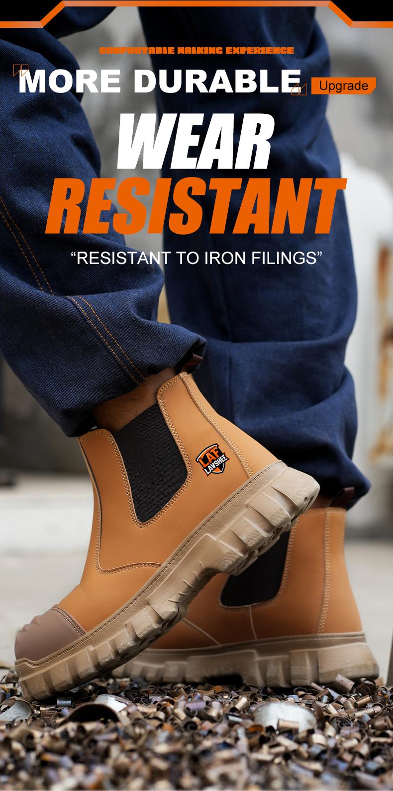 Lightweight steel toe brown anti slip work shoes - splash proof, smash proof, puncture proof, breathable safety shoes Lightweight steel toe brown anti slip work shoes - splash proof, smash proof, puncture proof, breathable safety shoes