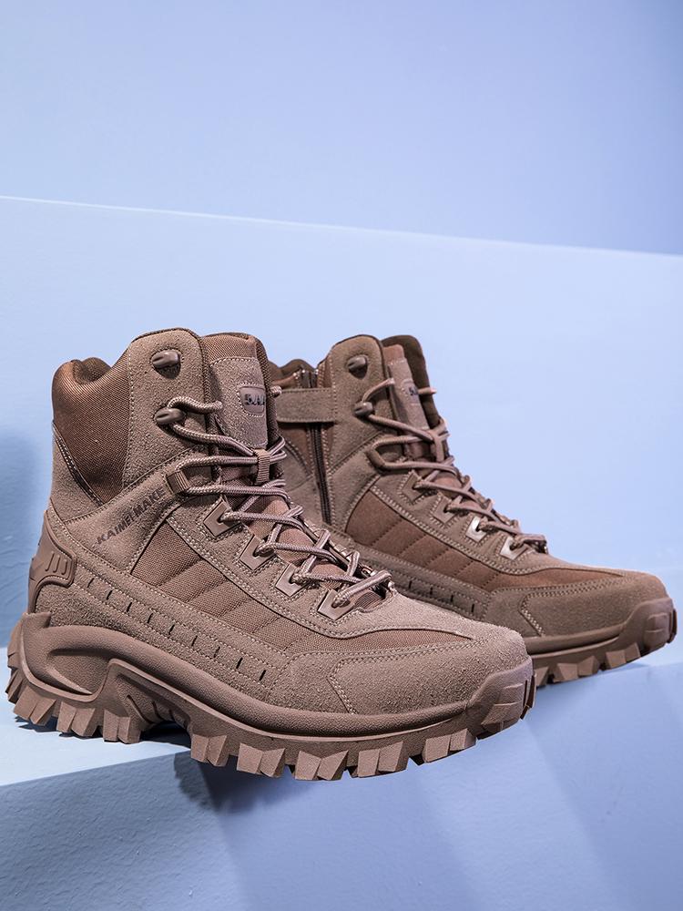 Men's All-Weather All-Terrain High-Top Round Toe Lightweight Breathable Slip-Resistant Outdoor Sports Boots for Mountaineering Trekking Work Tactical Activities fashion outdoor shoe hikingshoes trekking  boots jungle