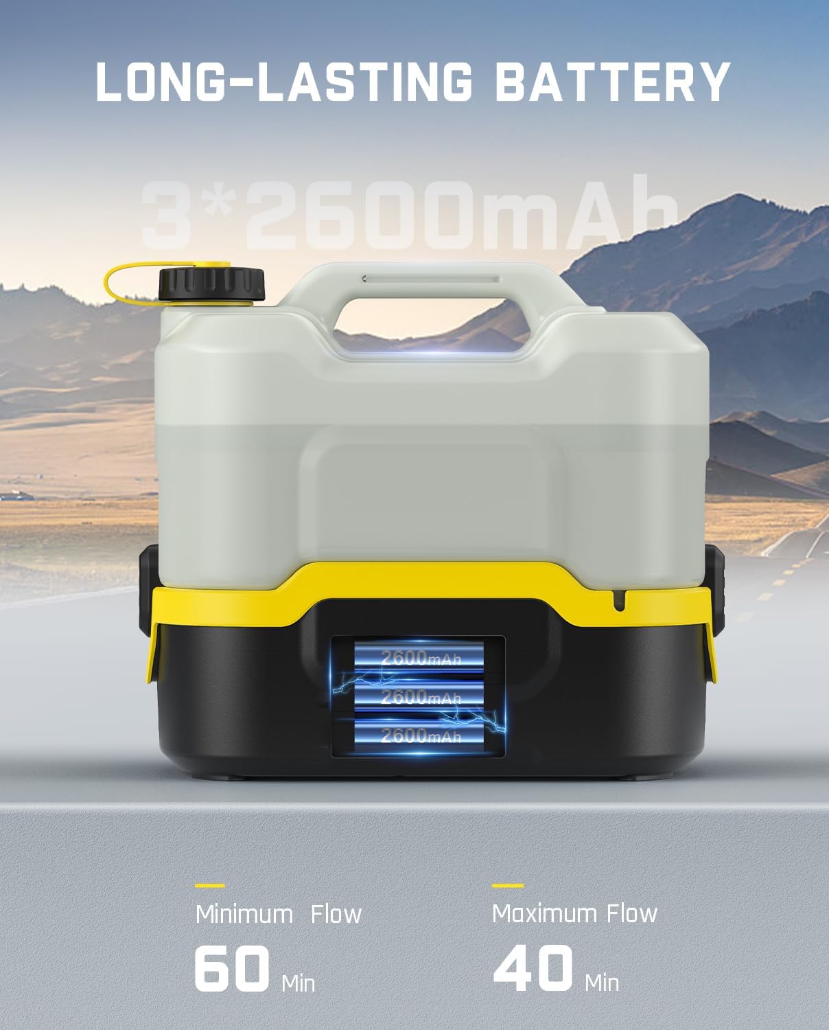 Pulverizador eléctrico inalámbrico portátil Fanttik NB8 Nano con depósito de 2,1 galones, cabezal retráctil, batería de litio de 2600 mAh, IPX5, 72-98 PSI, hidrolimpiadora portátil para jardín, ducha de camping y limpieza de mascotas.