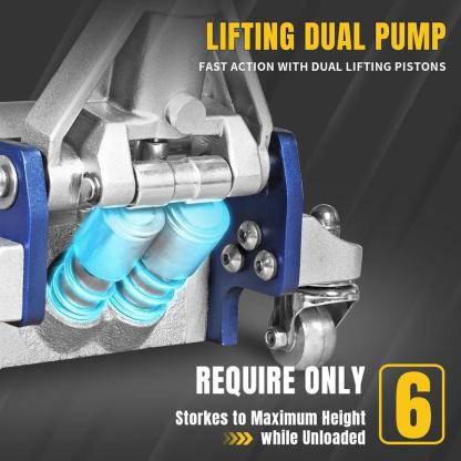3-Ton Aluminum Racing Floor Jack, Ultra-Lightweight, Quick-Lift Dual Pump, Low Profile, 6,600-lb Capacity