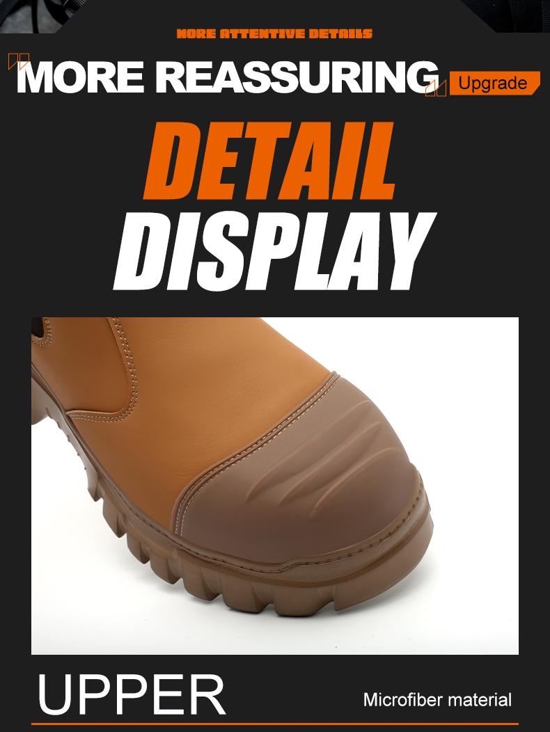 Lightweight steel toe brown anti slip work shoes - splash proof, smash proof, puncture proof, breathable safety shoes Lightweight steel toe brown anti slip work shoes - splash proof, smash proof, puncture proof, breathable safety shoes
