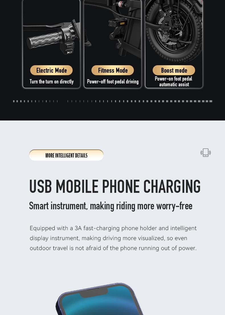 Adult electric folding bicycle with 500W motor, 16-level shock absorption system, 48V 15Ah battery, and a range of 100 kilometers. Wheel Pedals Ebike Charger SpringStatements Adult electric folding bicycle with 500W motor, 16-level shock absorption system, 48V 15Ah battery, and a range of 100 kilometers. Wheel Pedals Ebike Charger SpringStatements