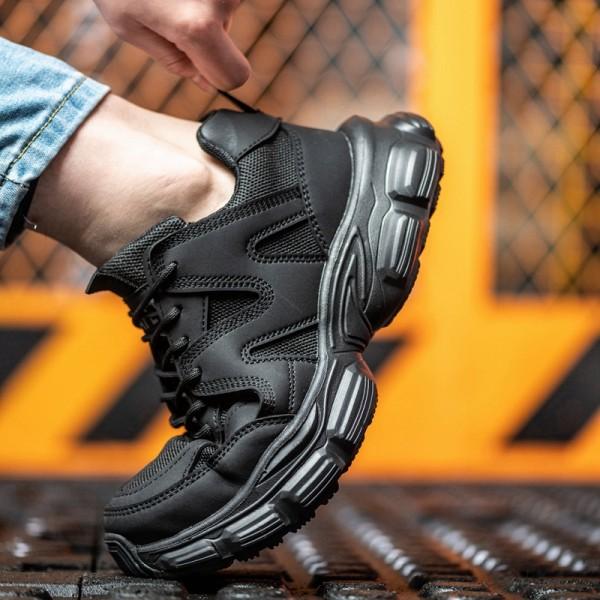 Zapatos de seguridad para mujer con puntera de acero y protección antipinchazos de material Kevlar, ligeros, antideslizantes, botas de trabajo industriales con diseño apto para todo tipo de clima.