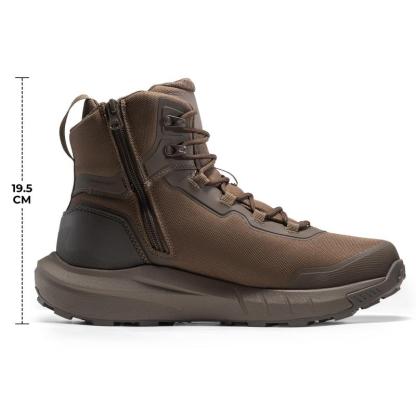 Botas de seguridad y militares de caña alta, color negro, fabricadas con tejido Oxford, forro de malla, cuero vegano y suela de goma ETPU, ideales para actividades al aire libre y trabajos de seguridad para hombres.