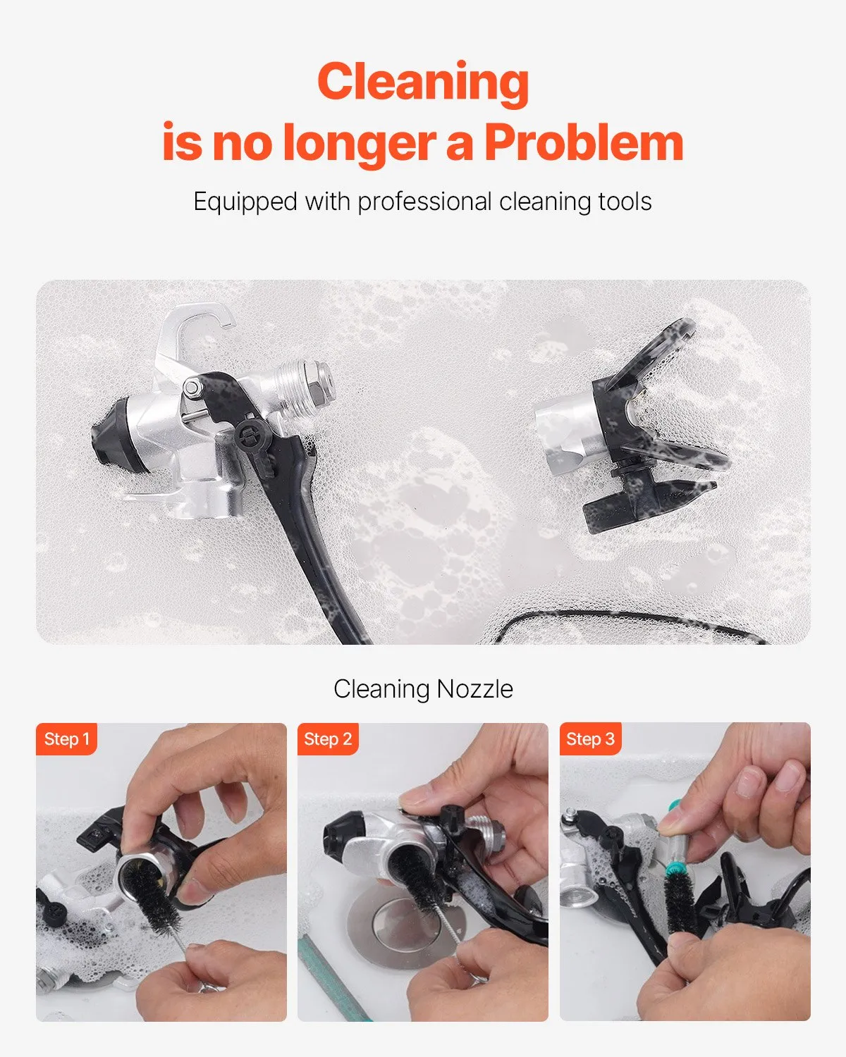 Pulverizador de Pintura Sin Aire de Pie 3000PSI 750W para Interiores y Exteriores del Hogar, Muebles y Cercas, TikTokShopBlackFriday, Pulverizador de Pintura de Mano con Manguera